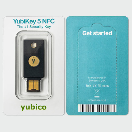 Yubikey 5 NFC csomagolása
