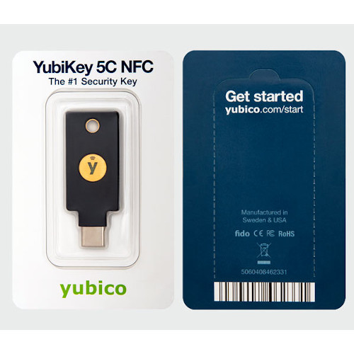 Yubikey 5C NFC csomagolása